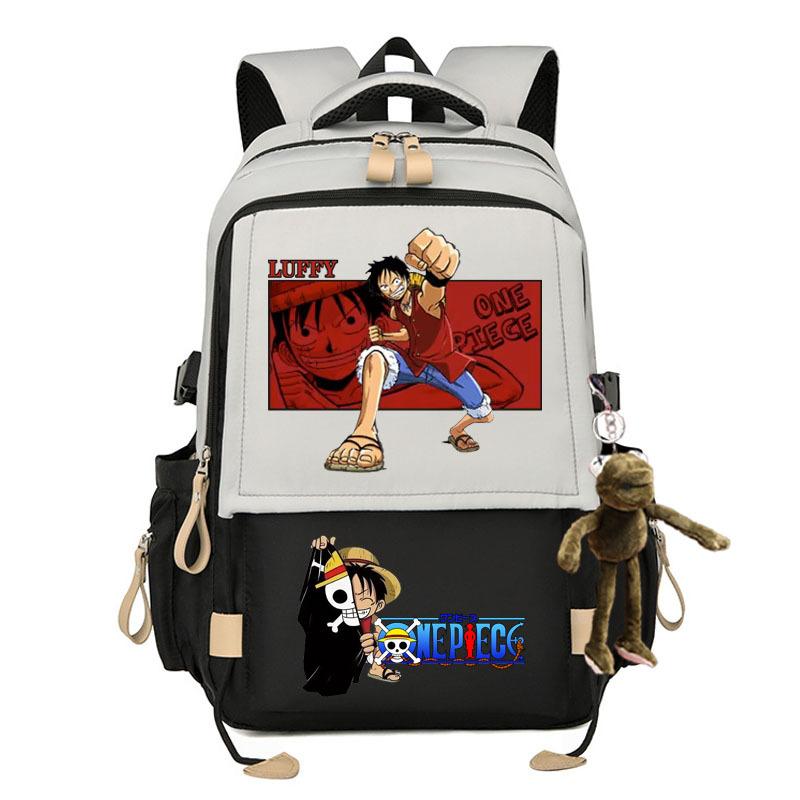 Zaino elegante di grande capacità a tema One Piece per studenti. 7529