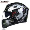 Full Face Motorcycle Helmet Adults ABS Material Dual Lens Anti-Fog Warm Winter Use Unisex
