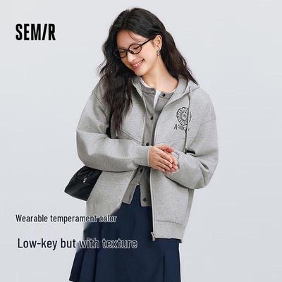 Semir Women's Hooded Embroidered College Style Jacket