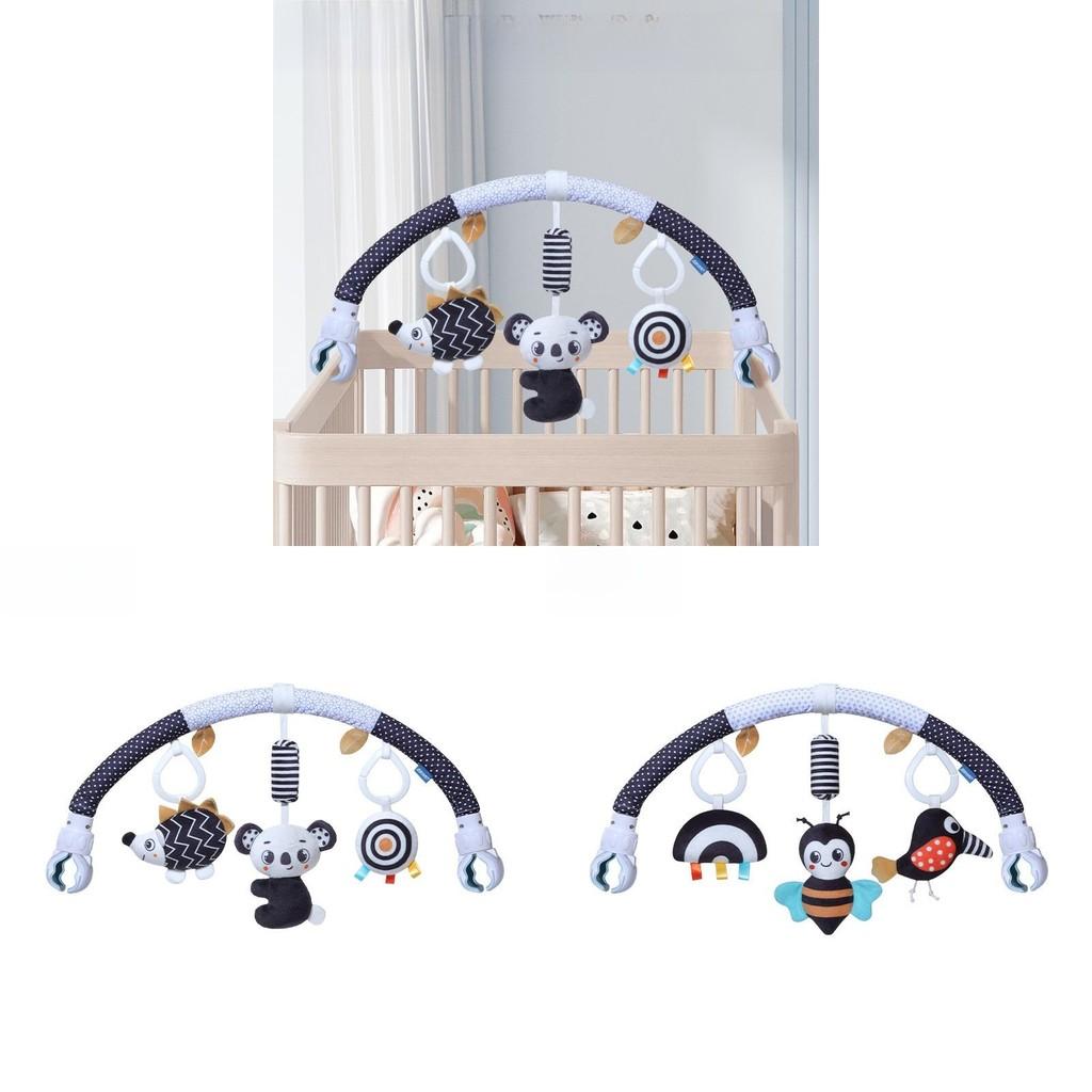 Portachiavi per Auto a Vento Bianco e Nero per Bambini con Giocattoli Sensoriali per Passeggini e Culle