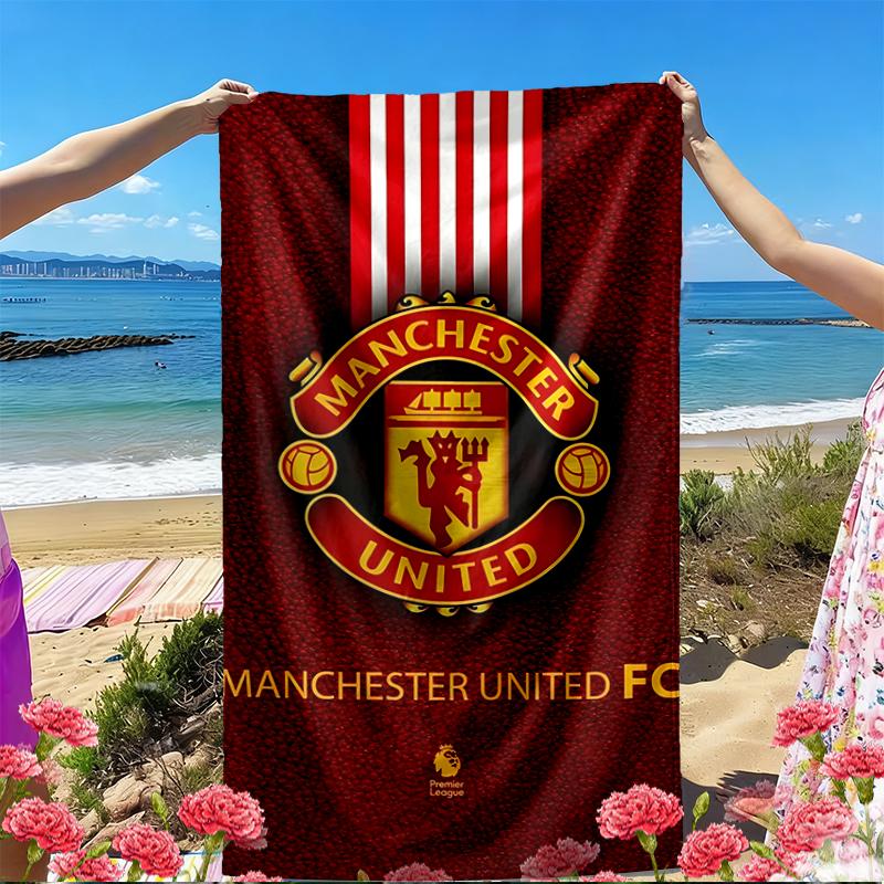 Manchester United F.C Print Beach Towel, Versatile Lightweight Absorbent Beach Towel for Pool Surf Yoga Bathroom, Perfect Birthday Holiday Gift