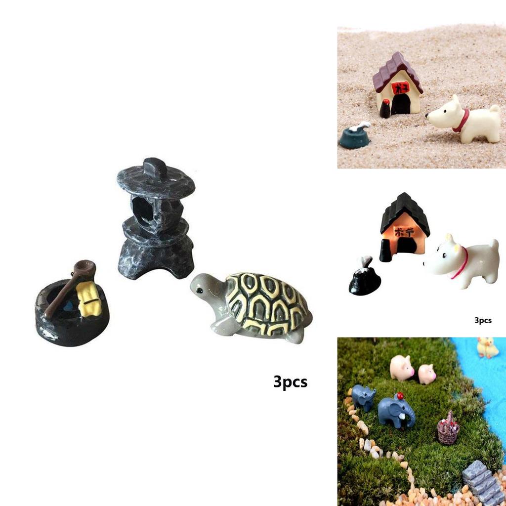 Adorable Cow Pig Dog Resin Ornaments For Miniature Garden And Home Decor