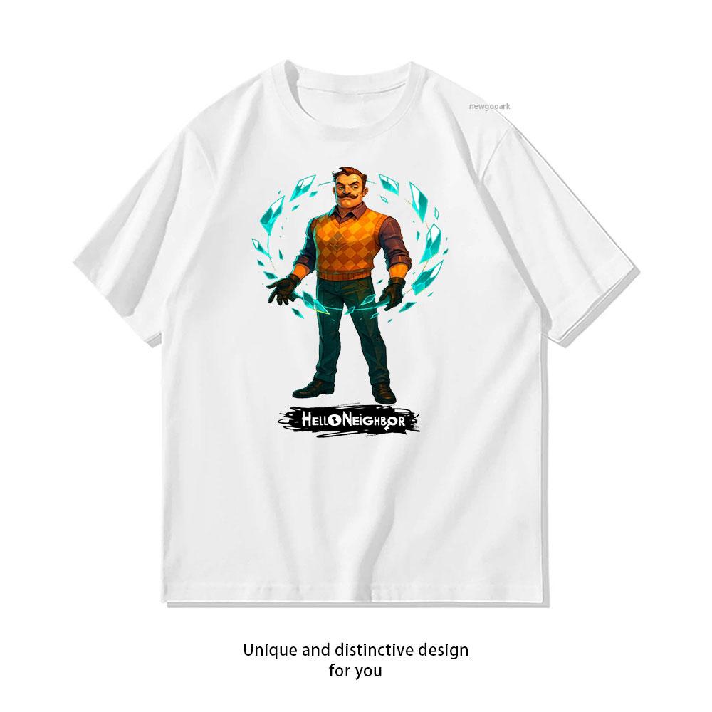 

Hello Neighbor Theodore Peterson Tshirt Funny Retro Cryptic Games Graphic T Shirt Woman Man Casual Cotton Shortsleev Camisetas S