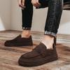 High Quality Mens Loafers Suede Leather Slip on Men Casual Shoes Comfortable Walking Footwear Platform Lightweight Driving Shoes
