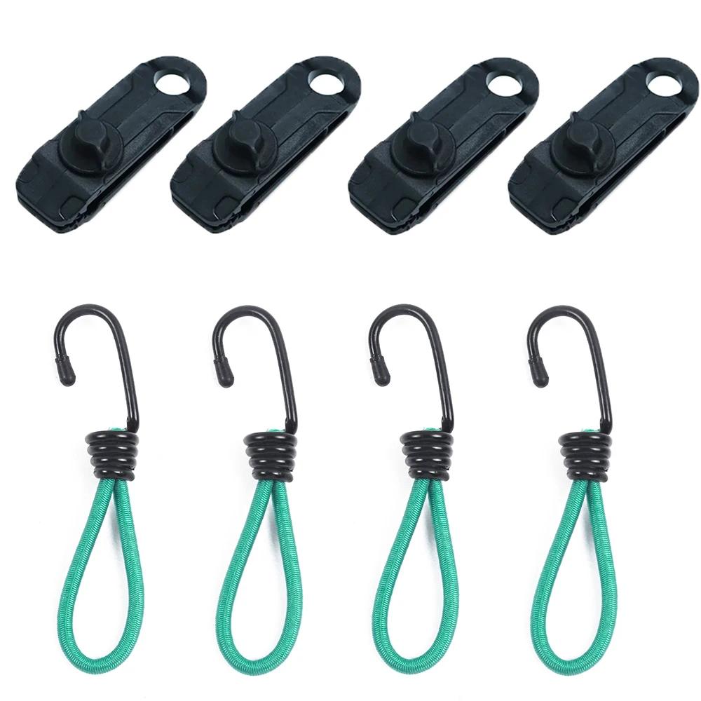 Tent Clips Outdoor Camping Elastic Rope Tent Clips Fixed Plastic Tent Accessories Reinforced Plastic Clips Camping Accesorios