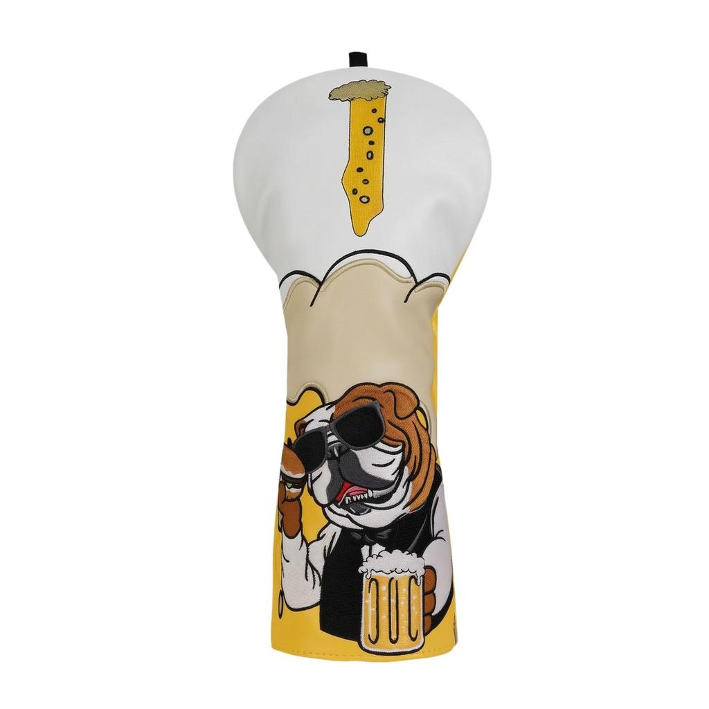 Sturdy Driver Wood Headcover with Pull Tab Scratch-Resistant Leather Head