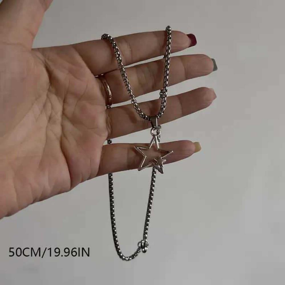 Hollowed Vortex Necklace Gothic Metal Chain Jewelry New Spiral Pendant Necklace Gifts