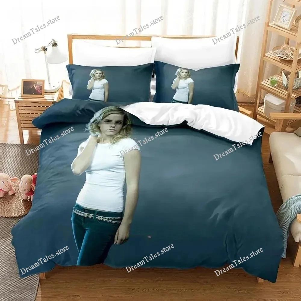 Fashion 3D Print Bed Sheet Emma Watson Bedding Set Single Twin Full Queen King Size Bed Set Adult Kid Bedroom Duvetcover Sets