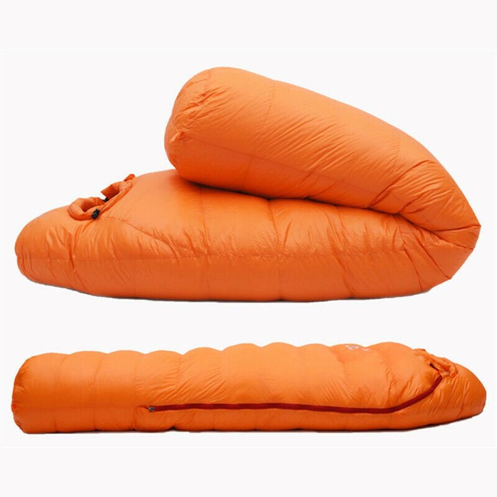 Camping Sleeping Bag, Ultra Warm White Goose Down Adult Mom Style 4 Kinds of Thickness For Autumn Winter Outdoor Travel