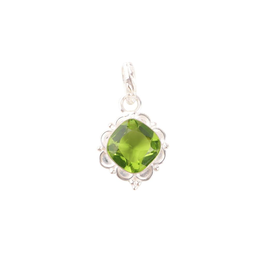 Peridot Gemstone 925 Sterling Silver Jewelry Handcrafted Designer Pendant 1.50" PP-2-6