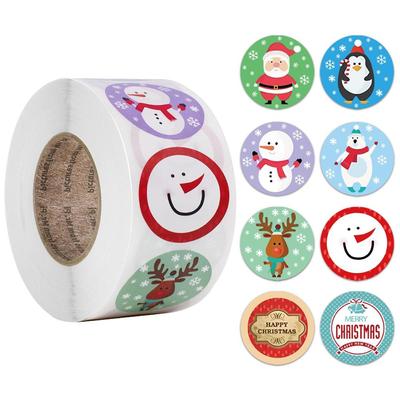 50-500Pcs New Christmas Stickers Cartoons Gift Card Party Package Cute Santa Label Sealing Decor Party Supplies For Reward Kid