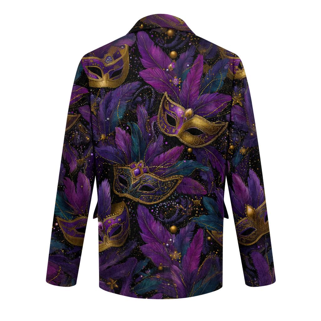 Herren Business Casual Mode Bedruckte Cordjacke