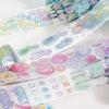 Colored Ink Wash Pattern Speckled Decorative Die-cutting Tape DIY Scrapbook Decoration Album Envelope Diary Marking Stationery