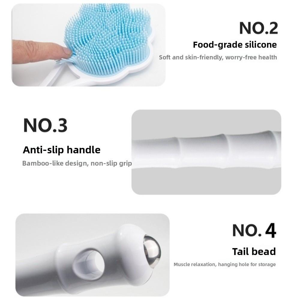 Long Handle Bath Back Brush Double Side Bathroom Back Scrubber Shower Massage Brushes  for Bathing