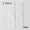 5 Pairs Combed Cotton Socks Boneless Non-slip Indoor Pilates Yoga Stockings Women's Wooden Ear Lace Fitness Sports Stockings