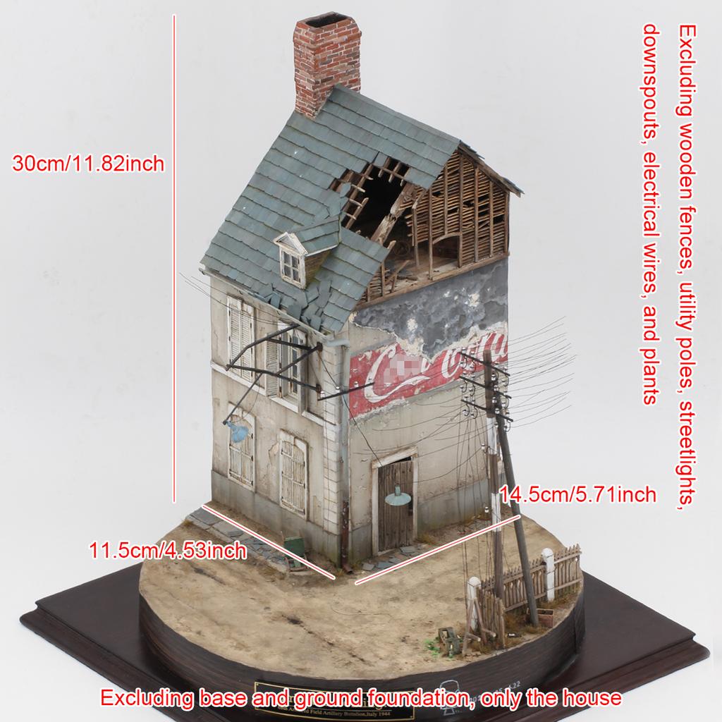 Assembly Architectural Model Sand Table Architectural Building Model Brick Concrete Building Villa Diorama Scale Model Kit 1/35