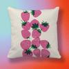 Japanese Korean Sweet Strawberry  Pillow Cover Soft Microfiber Pillowcase Home Sofa Decor Surprise Decorative Printed