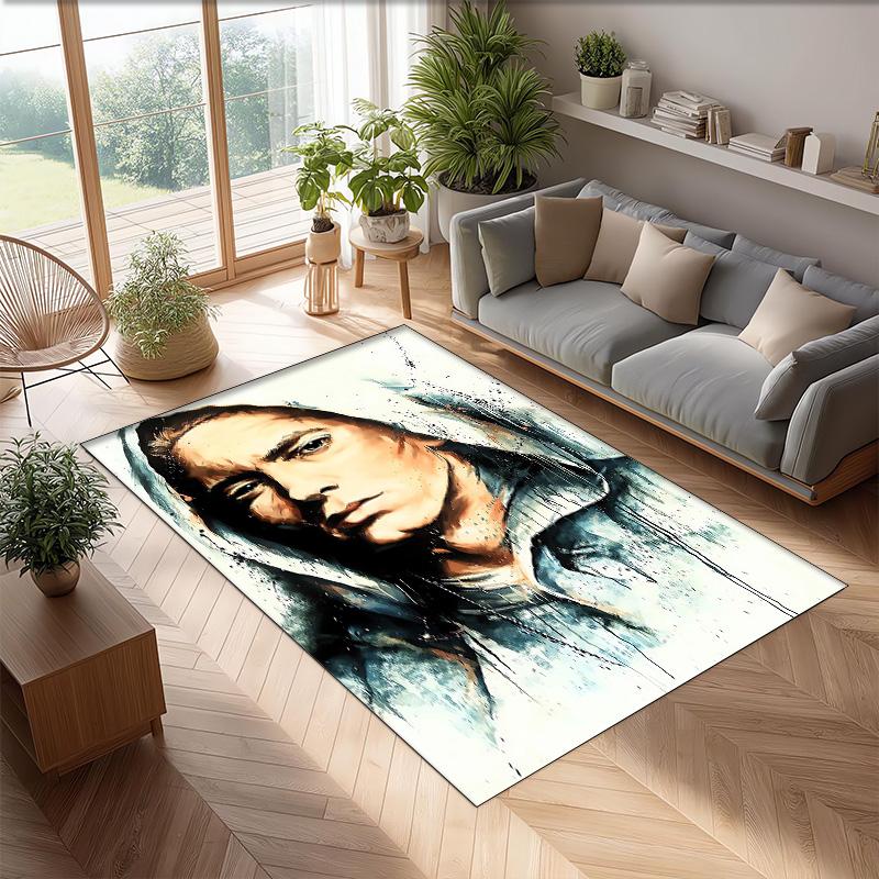 Soft Crystal Velvet Floor Rug,Eminem Anti Slip Decorative Carpet, Plush Area Mat For Indoor Home Decoration