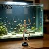 Presente Único de Halloween para Aquaristas Decoração Dinâmica de Esqueleto para Aquário, Dançante Movido a Ar Criativo Ornamento Aquático Acessório de Aquário, Assustador
