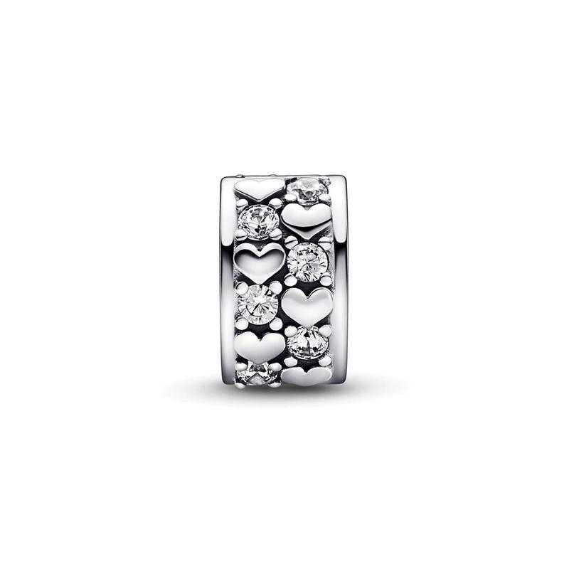 Pandora MOMENTS Heart Shining Love Eternal Charm Women's Silver 792235C01
