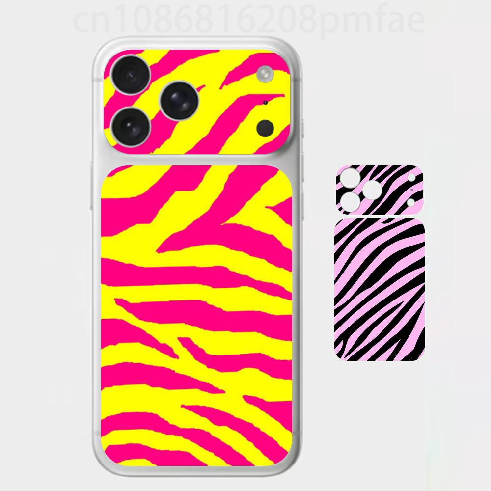 

Zebra Stripes Visual Collection Premium Skin Wrap for iPhone 17 Pro/Max, Back Frame Camera Protective Decal (Not Case) iPhone17promax