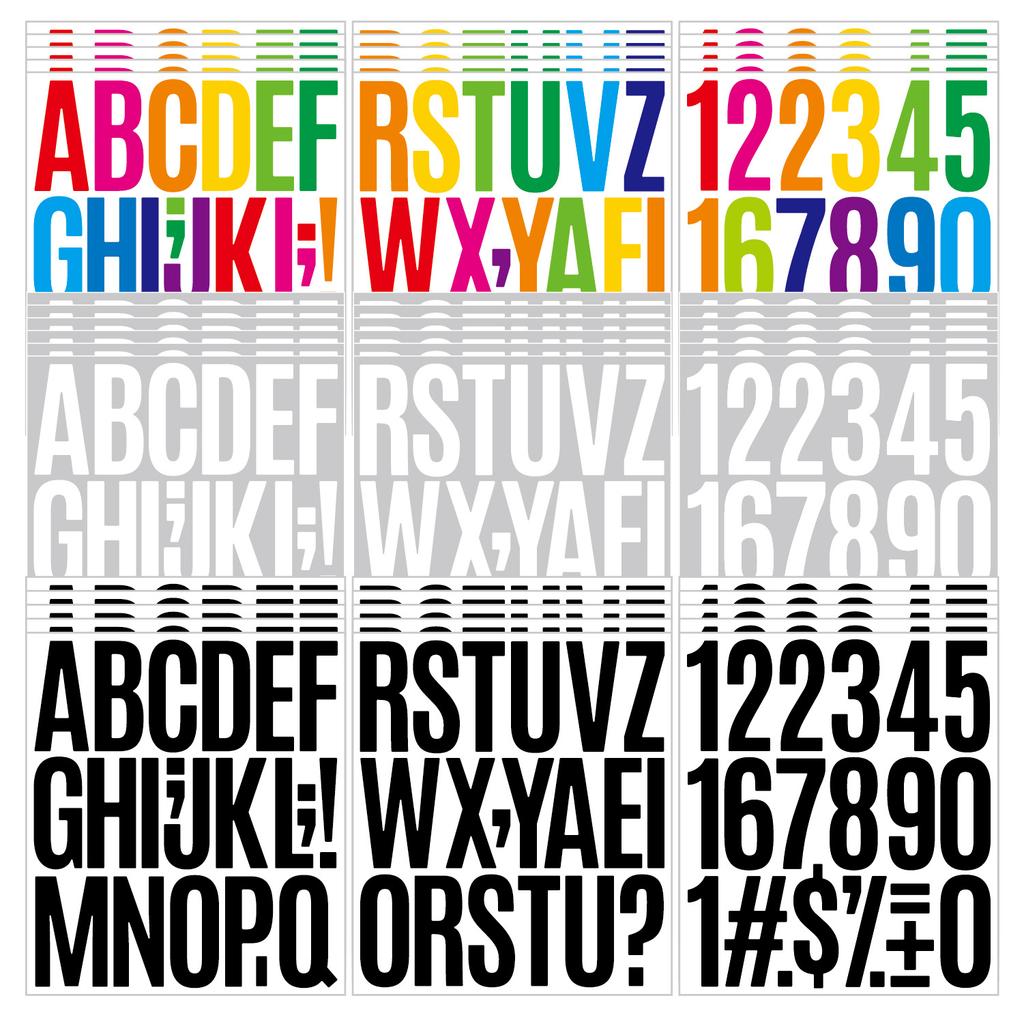 3-inch Letter Sticker DIY English Decorative Mailbox Car Pull Flag Waterproof Creative Digital Letter Sticker
