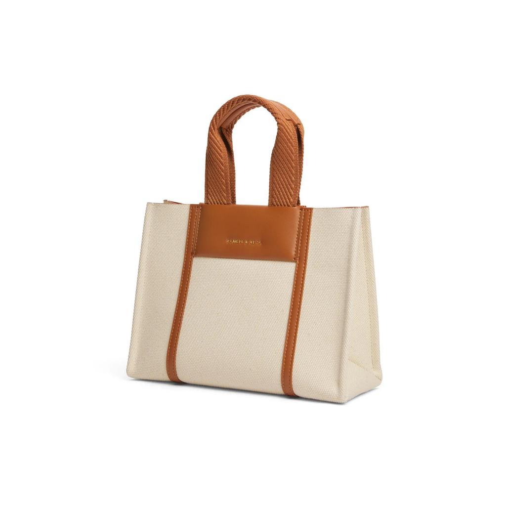 CHARLES&KEITH Pu Handbag Women's Cognac Light Umber / Beige / Black (Unisex) Handbags CK2 31220029