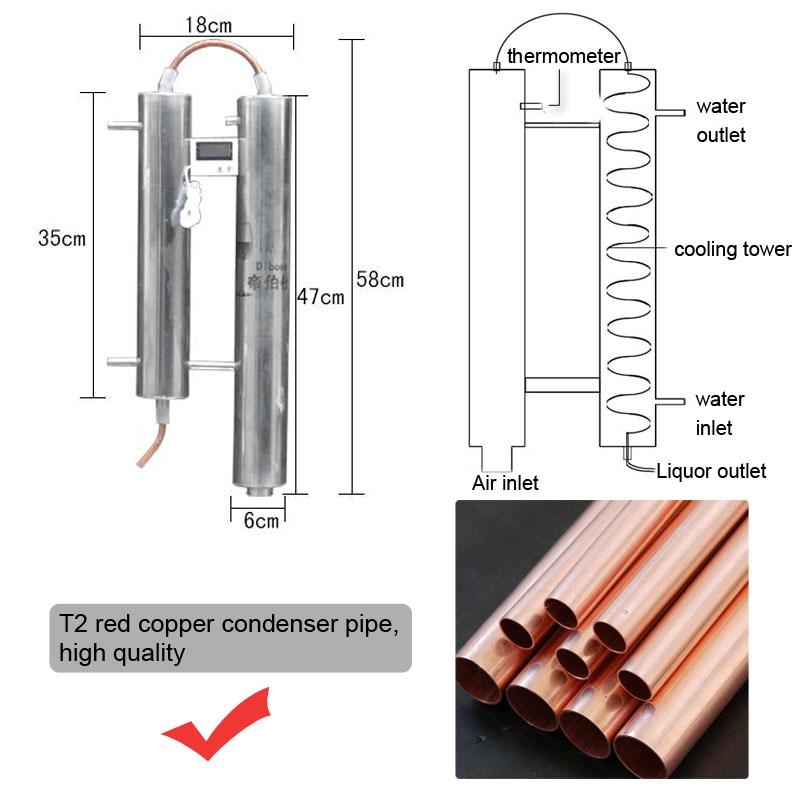 12/20/35L Stainless Efficient DIY Alcohol Ethanol Distiller Home Brew Still Moonshine Wine Making Tools Boiler