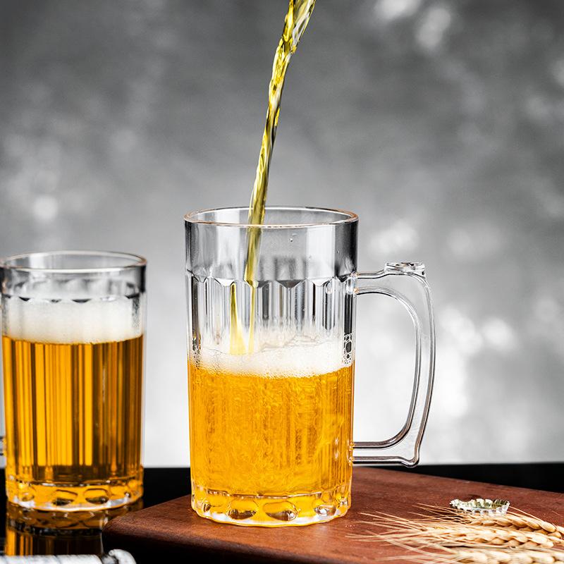 1Pcs 400Ml/600Ml Creative Transparent Acrylic Water Cup Large Capacity Anti-Fall Beer Cup Home Office Bar Tea Juice Coffee Mugs