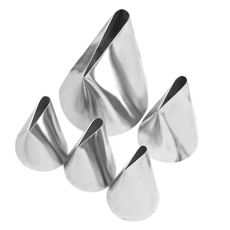 5pc/set Large Size Rose Petals Icing Piping Nozzles Cake Decorating Pastry Tip Sets Fondant Cake Tools #124 #125 #126 #127 #128