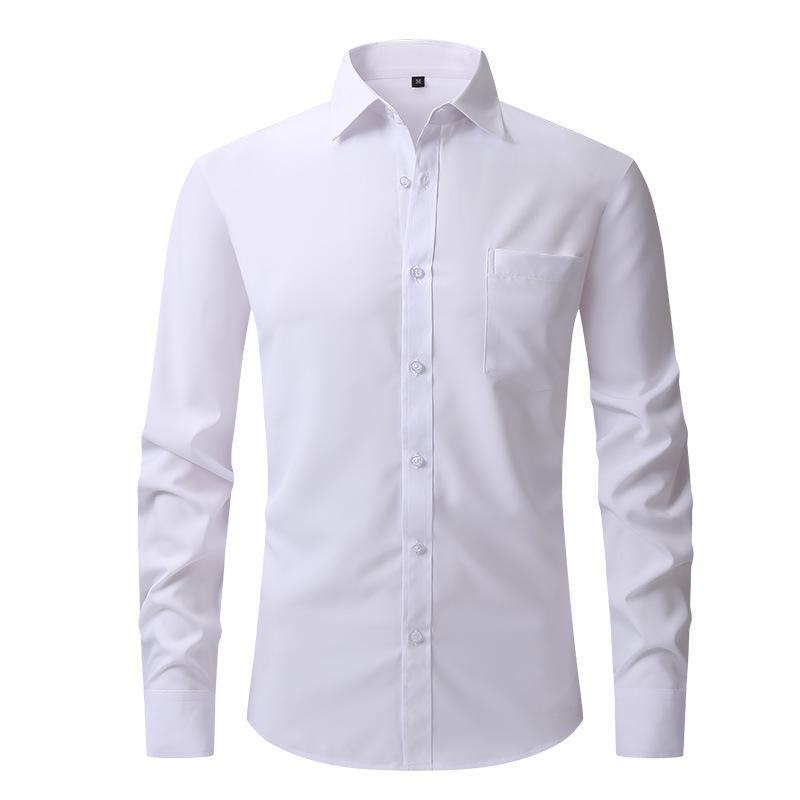 Four-side Elastic Shirt Men's Business Casual Long-sleeved Shirt Professional Formal Wear Shirt Man