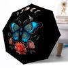 Moonlit Moth Garden Automatic Umbrella Compact 8-Rib Design Lightweight All-Season Travel Outdoor Accessory Perfect Gift for Women Men