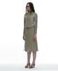 Partimento Woman Mesh Layer Gored Midi Skirt_Light Khaki