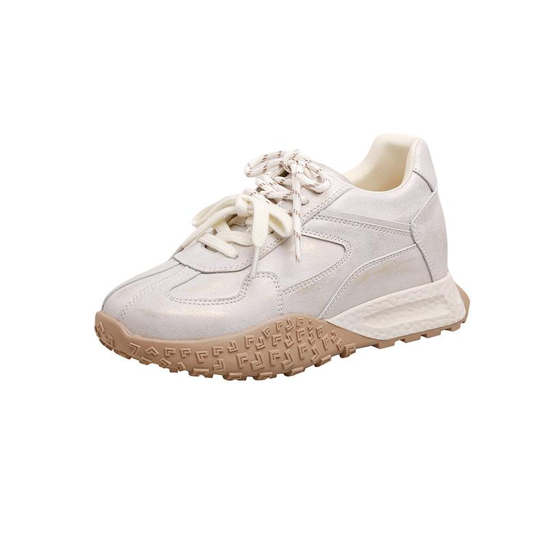 

Версия из коровьей кожи~ .см маленький человек увеличение внутренней высоты ретро цветовая гамма женские универсальные повседневные спортивные кроссовки для папы 39