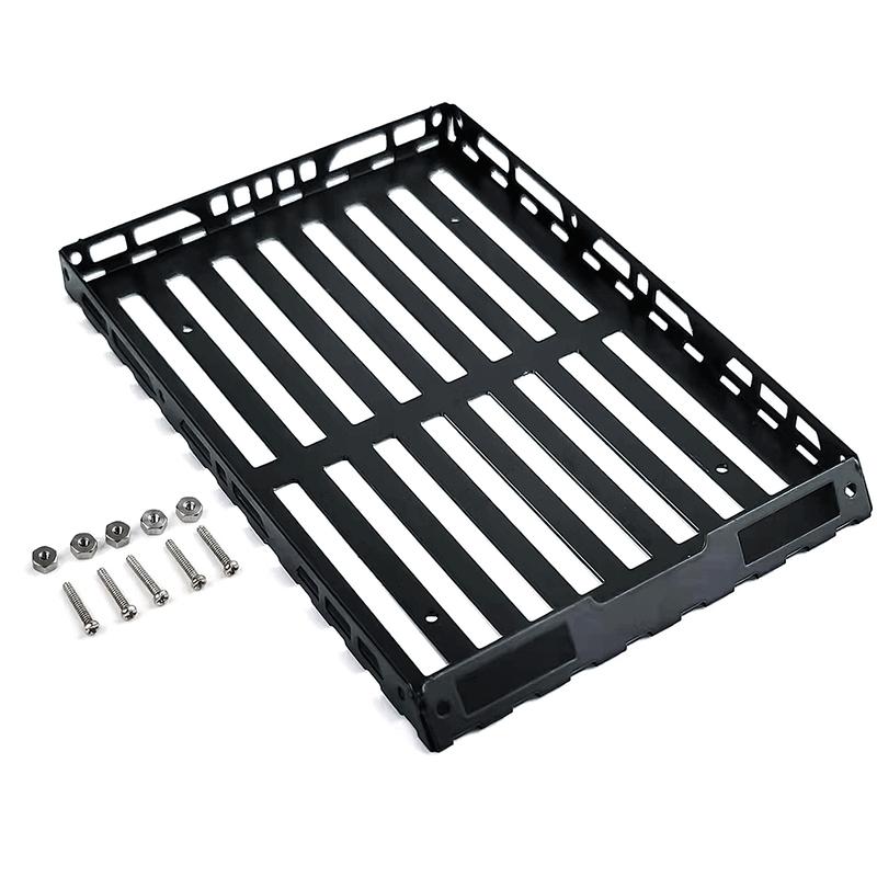 TRINOOD Roof Rack Stainless Steel Luggage Carrier Roof Rack for 1/18 JEEP 32521 1/24 Kyosho MINI-Z 4×4 RC Crawler Car Parts