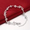 925er Sterlingsilber Funkelndes Kristallgitter-Kettenarmband für Damen Beliebtes Feines Luxusschmuckstück Hochzeitsfeier Feiertagsgeschenk