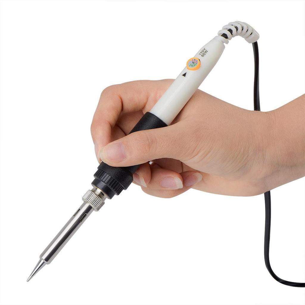 Soldering Iron Toolkit 60W, 220V/110V, with US/UK Plug & Cloth Bag