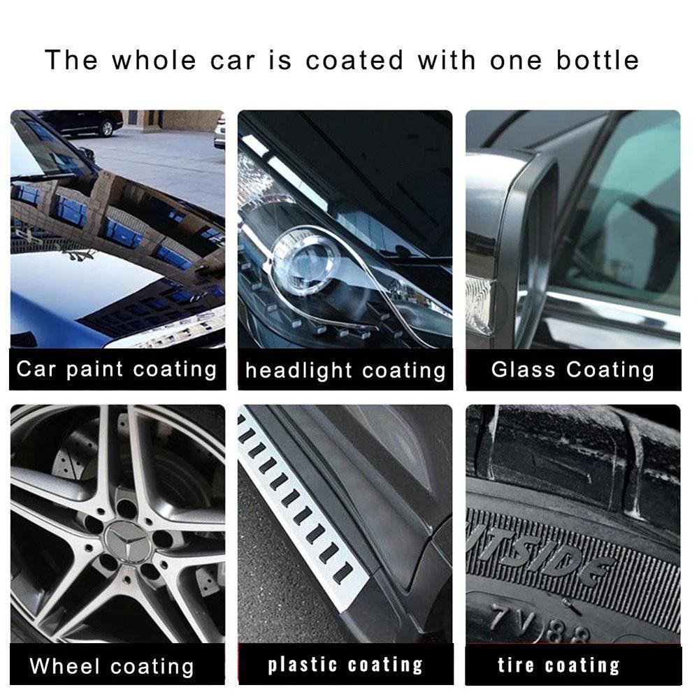 Sada keramického povlaku na auto 2ks 30ml Vylepšený 9H Leštící Kapalný Krystalový Set Vysoká Hustota Auto Super Hydrofobní Skleněný Povlak Nástroje
