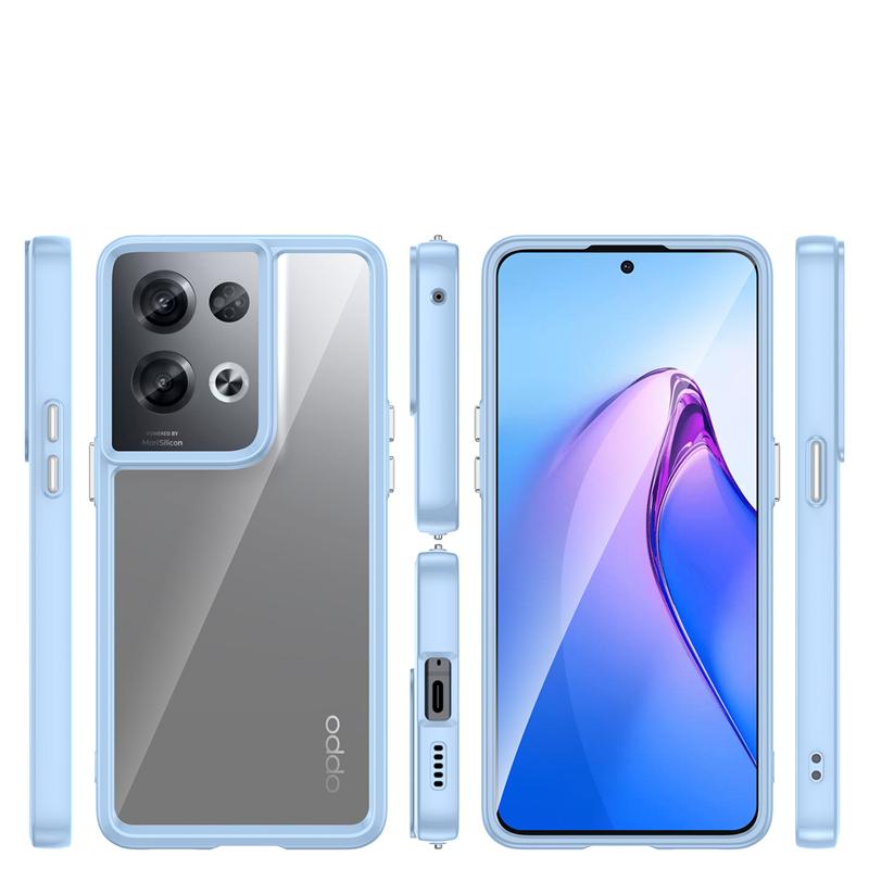 For Cover OPPO Reno 8 Pro 5G Case Reno 8 Pro 5G Capas Shockproof Luxury Clear Transparent Multicolor For Fundas Reno 8 Pro Cover