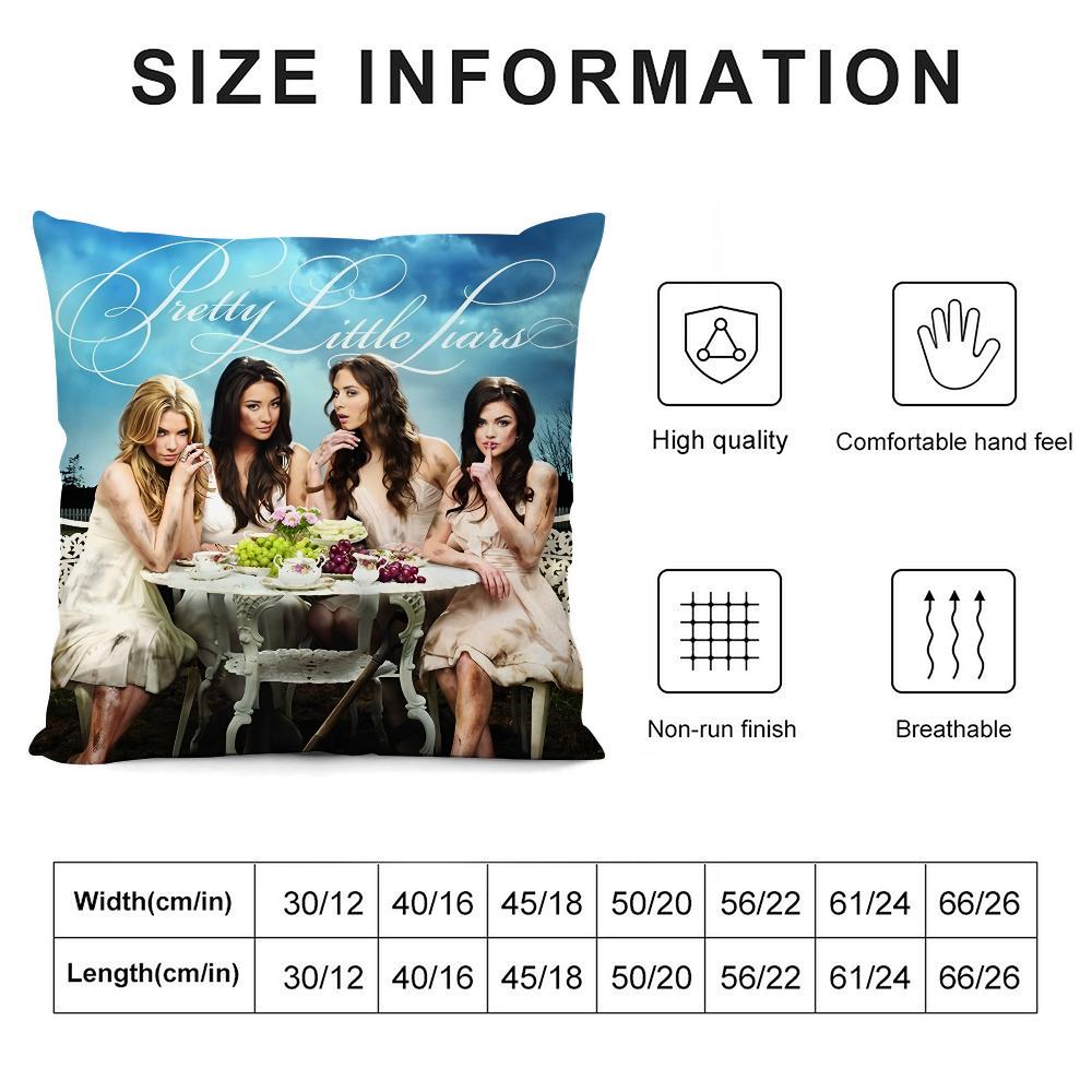 Neuer P-Pretty Little Liars Kissenbezug 3D-Druck Polyesterfaser 40*40 cm Heimsofa Zierkissenbezug Dekoration Festivalgeschenk