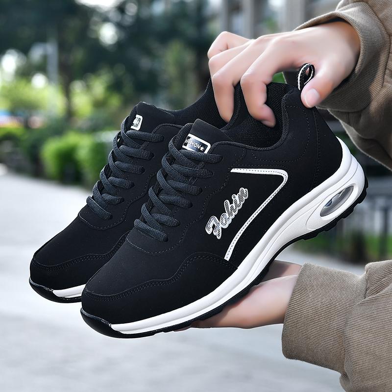 Women Sport Shoes Fashion Black Purple Sneakers Air Cushion Lady Walking Shoes Lightweight Outdoor Running Footwear Tenis