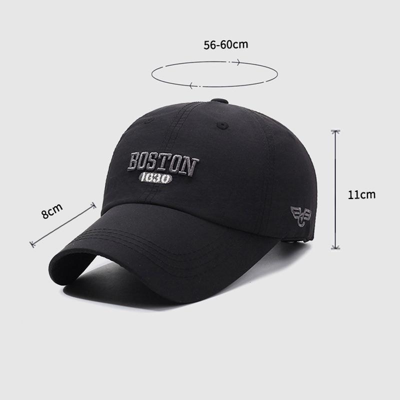 Embroidered Letter Hat Sunscreen Hat Men's Summer Sun Hat Breathable Cap Quick-Drying Baseball Cap