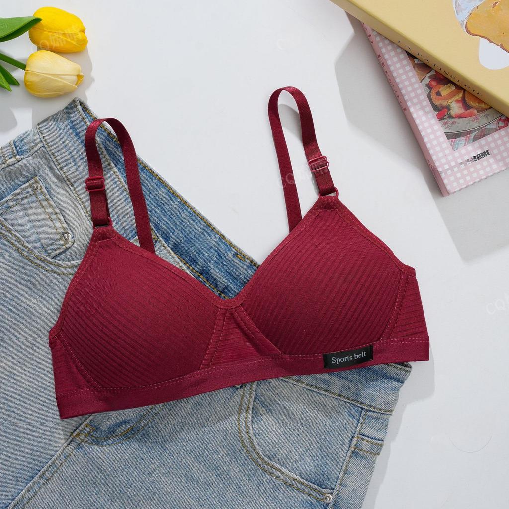 Underwear Student Cotton Girlfriend Girls' Amusement Park Thin Bra Simple Top Support Bra