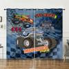 Curtains Locomotive Truck Decoration Sunshade Digital Printing Curtain Blackout No Punching Bedroom