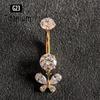Belly Piercing Button Rings G23 Titanium ASTM F136 14g Internally Threaded Navel Ring Earrings Sexy Button Piercing Body Jewelry