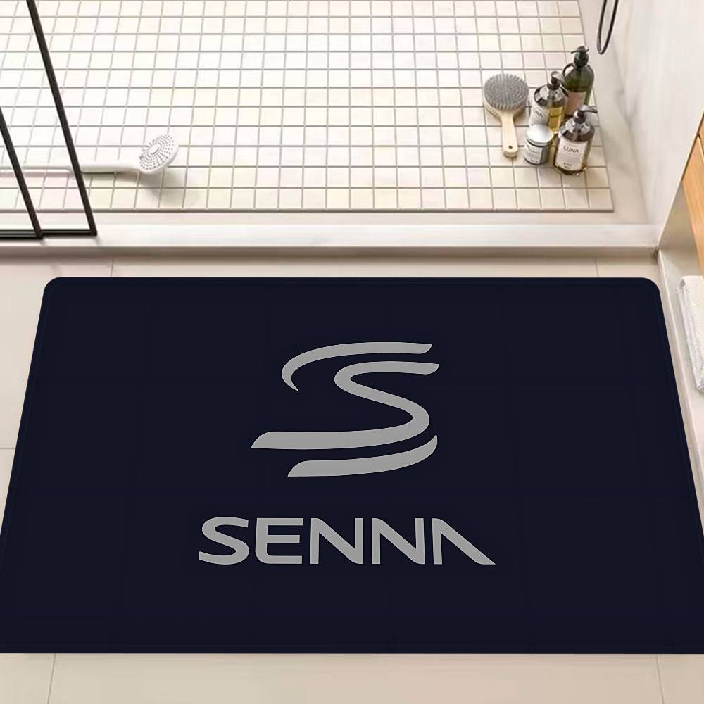 A-Ayrton S-Senna logo Door Mat Washable Non-Slip Living Room Sofa Chairs Area Mat Kitchen Doormat Area Rug