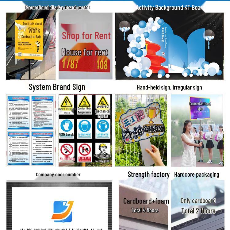 Custom Sign Display: Wall Stickers, Snowboards, Outdoor Foam Boards Custom shaped KT board