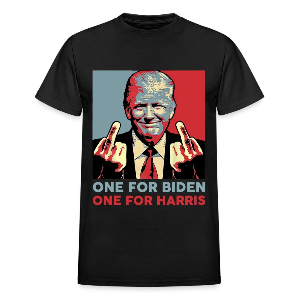 One for Biden One for Harris shirt Trump Middle Finger Anti-Biden Gildan T-Shirt S