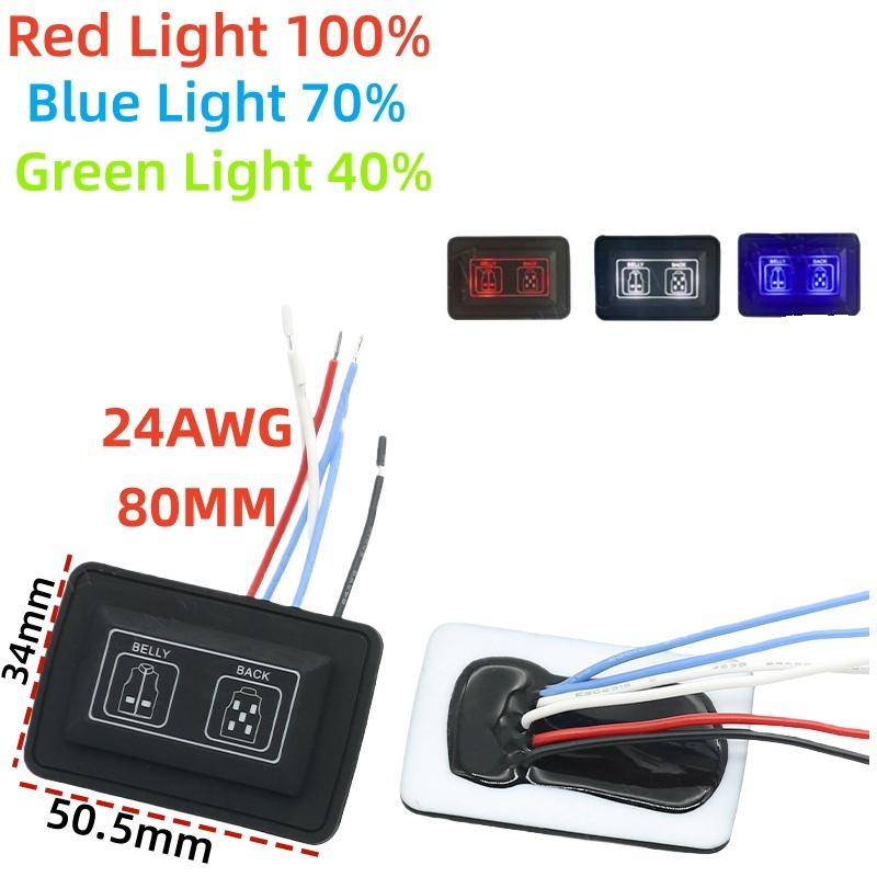 1Pcs 3 Speed Button Switch Heated Vest Pants Electirc Heating Waistband Diy Temperature Controller Universal Button Switch
