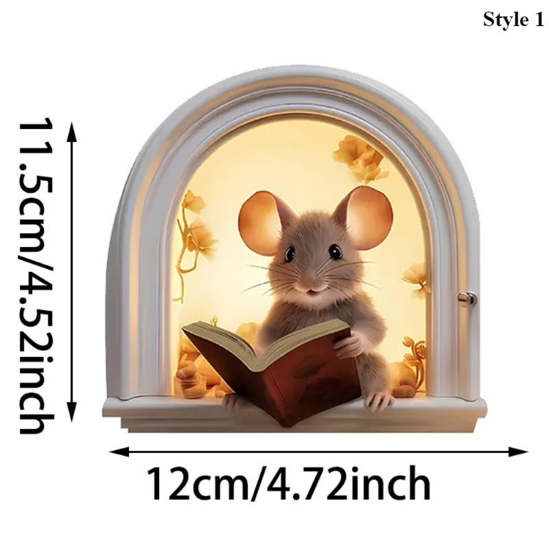 Mausloch-Sticker für kaputte Wände, Tier-Thema, abnehmbare Ratten-Aufkleber für Ecken, Wohnzimmer, Schlafzimmer, Kinderzimmer, Wandkunst